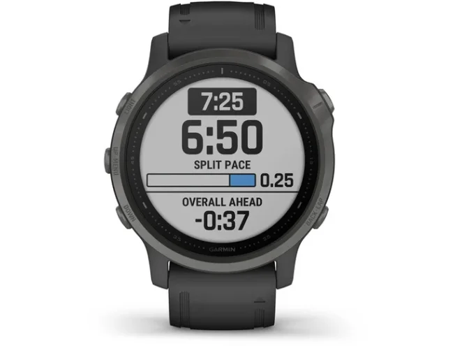 Multispordi kell fenix 6s Safiir - s&uuml;sinik hall, musta rihmaga