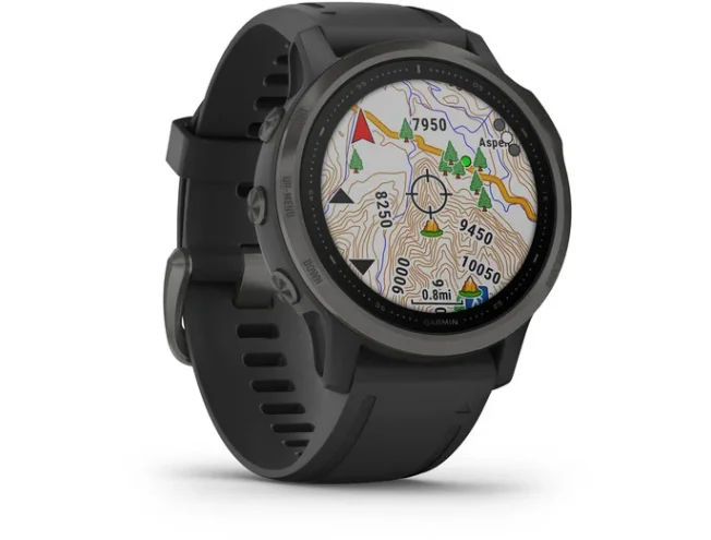 Multispordi kell fenix 6s Safiir - s&uuml;sinik hall, musta rihmaga