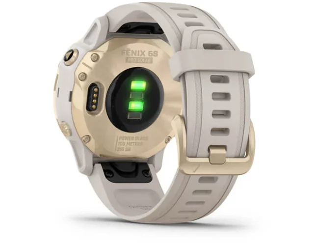 Multispordi kell fenix 6s Pro Solar - kuld, helebeeži rihmaga