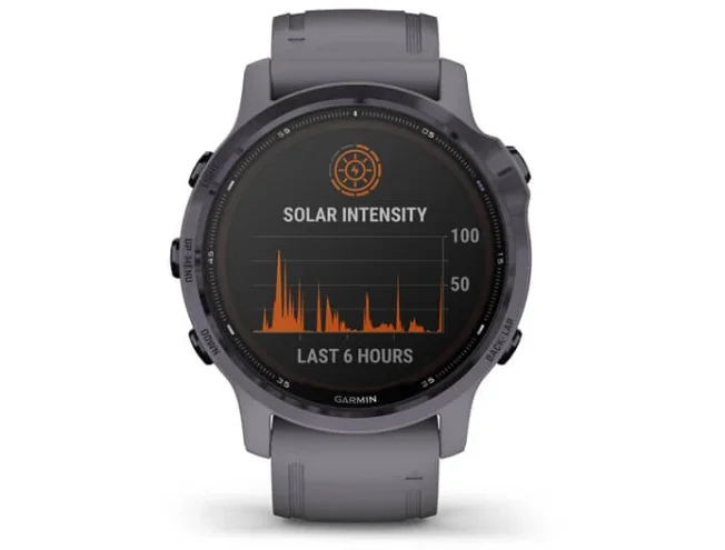 Multispordi kell fenix 6s Pro Solar - tumelilla, halli rihmaga
