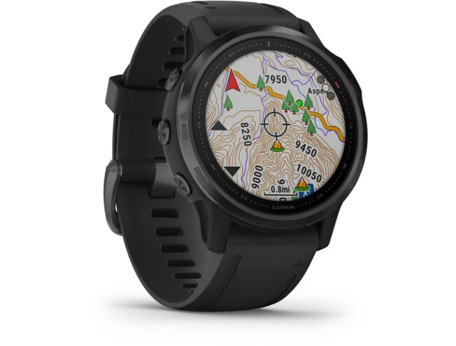 Multispordi kell fenix 6s PRO -  must, musta rihmaga