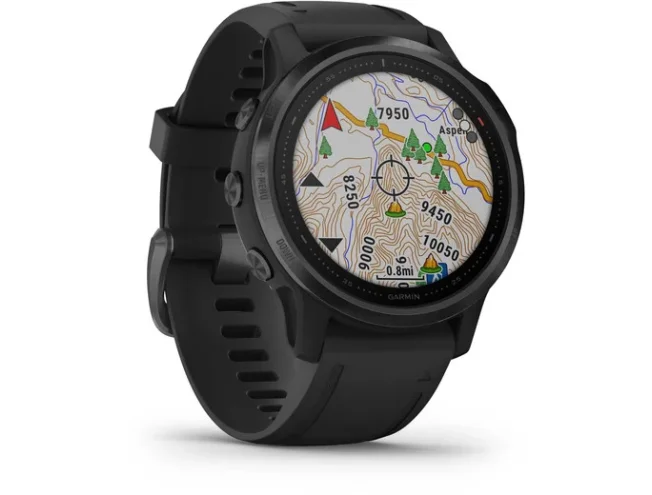 Multispordi kell fenix 6s PRO -  must, musta rihmaga