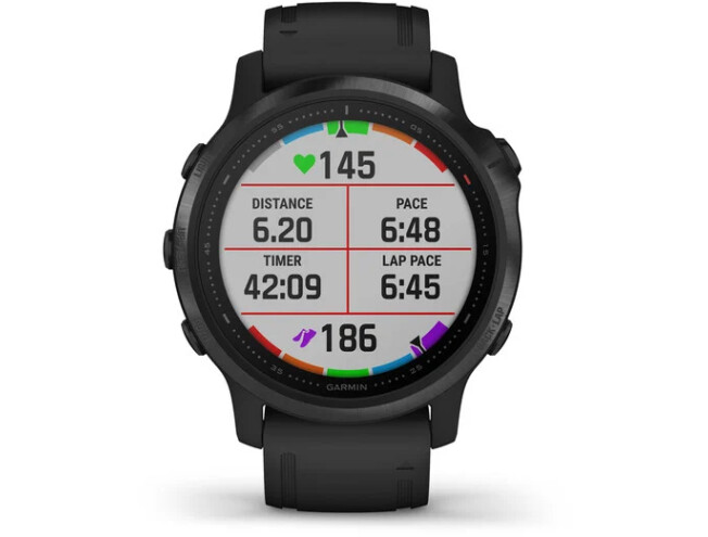 Multispordi kell fenix 6s PRO -  must, musta rihmaga