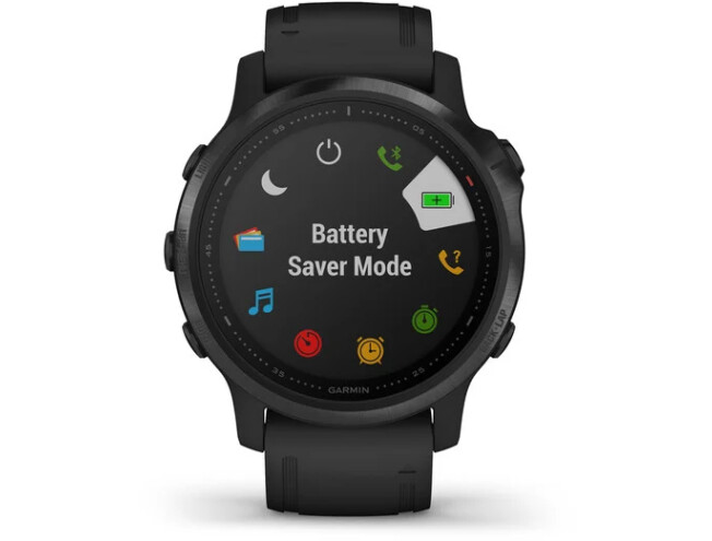 Multispordi kell fenix 6s PRO -  must, musta rihmaga