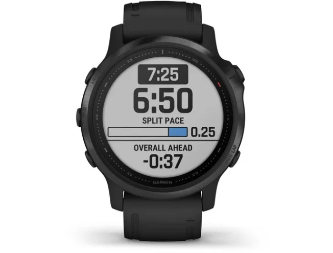 Multispordi kell fenix 6s PRO -  must, musta rihmaga