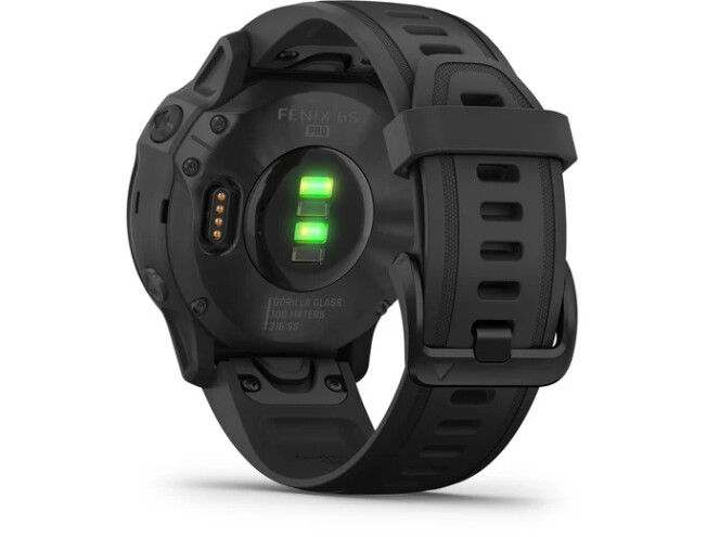 Multispordi kell fenix 6s PRO -  must, musta rihmaga