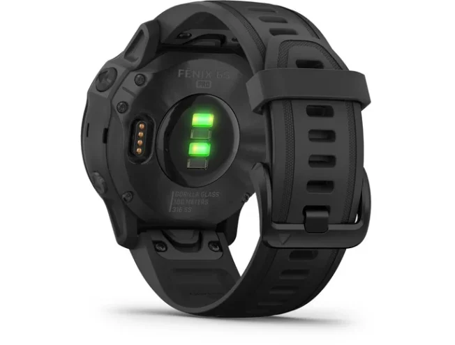 Multispordi kell fenix 6s PRO -  must, musta rihmaga