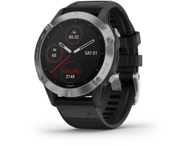 Multispordi kell Garmin fenix 6 Standard - h&otilde;be, musta rihmaga