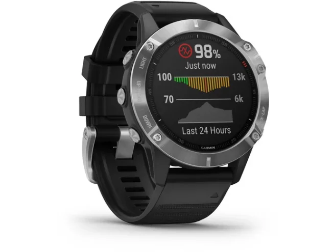 Multispordi kell Garmin fenix 6 Standard - h&otilde;be, musta rihmaga