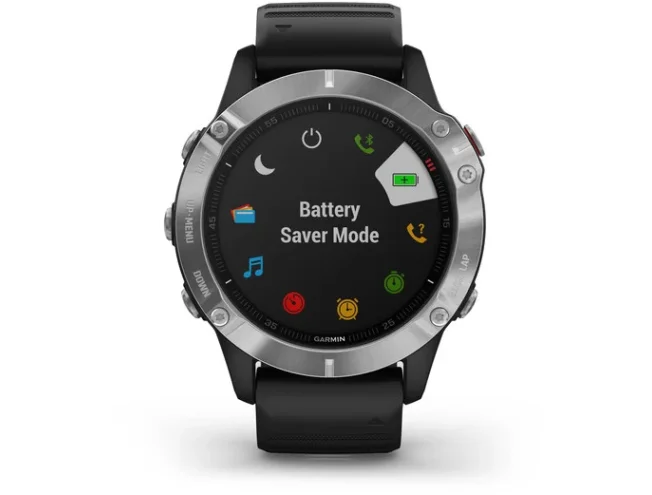 Multispordi kell Garmin fenix 6 Standard - h&otilde;be, musta rihmaga