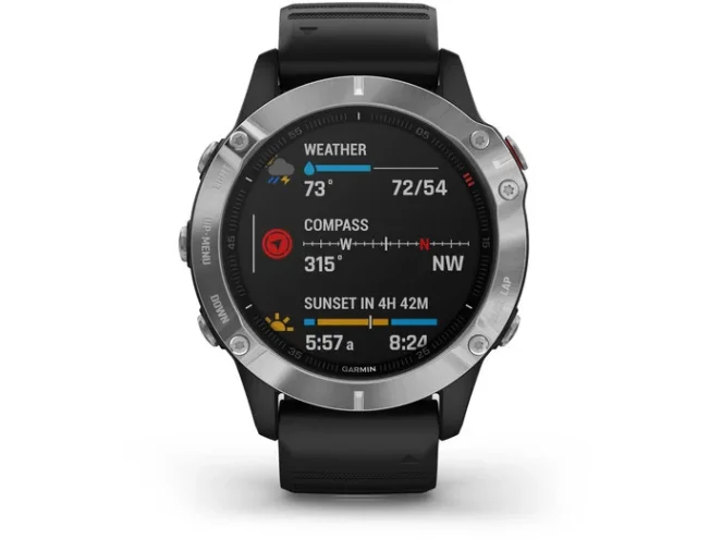 Multispordi kell Garmin fenix 6 Standard - h&otilde;be, musta rihmaga
