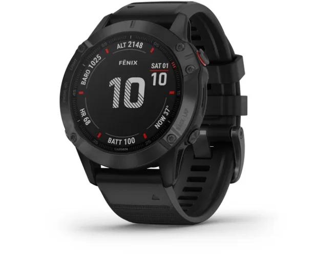 Multispordi kell Garmin fenix 6 PRO - must, musta rihmaga