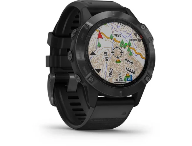 Multispordi kell Garmin fenix 6 PRO - must, musta rihmaga