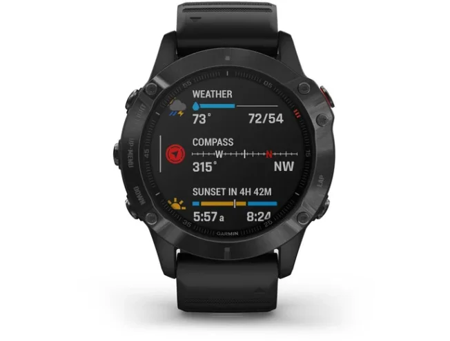Multispordi kell Garmin fenix 6 PRO - must, musta rihmaga