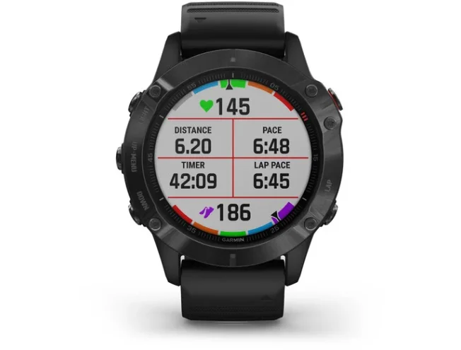 Multispordi kell Garmin fenix 6 PRO - must, musta rihmaga