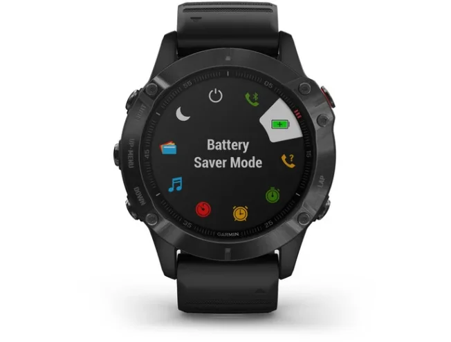 Multispordi kell Garmin fenix 6 PRO - must, musta rihmaga