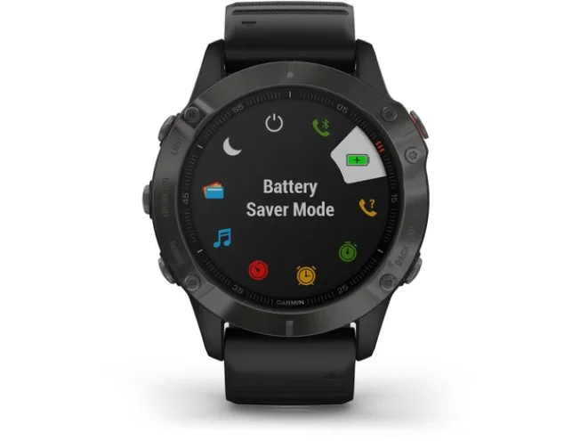 Multispordi kell Garmin fenix 6 Safiir - hall, musta rihmaga