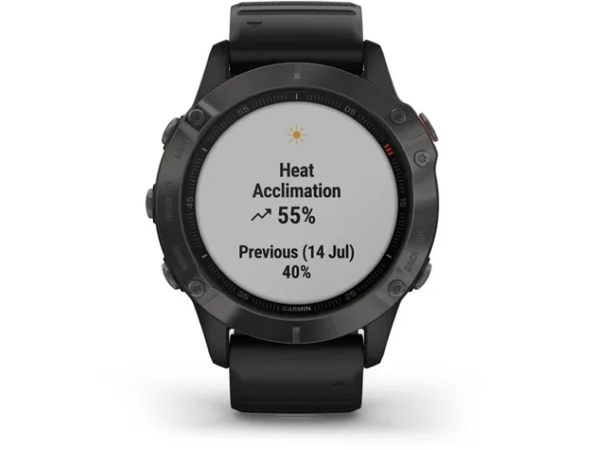 Multispordi kell Garmin fenix 6 Safiir - hall, musta rihmaga
