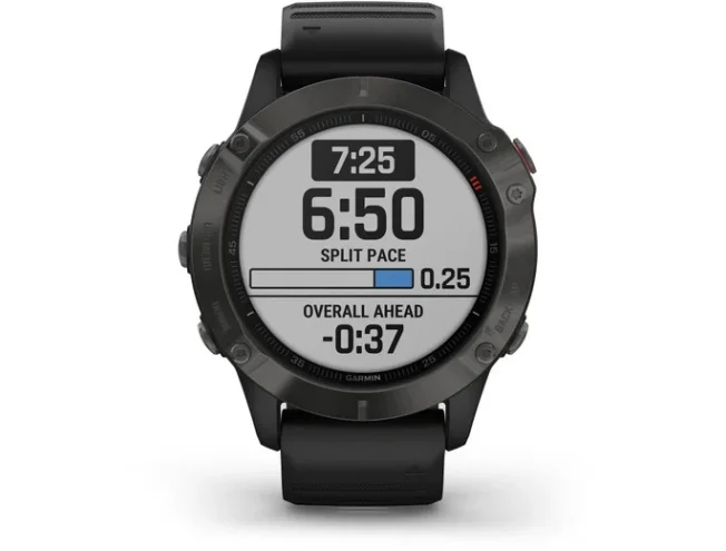 Multispordi kell Garmin fenix 6 Safiir - hall, musta rihmaga