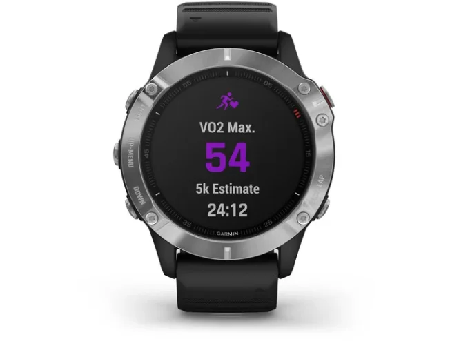 Multispordi kell Garmin fenix 6 Solar - h&otilde;be, musta rihmaga