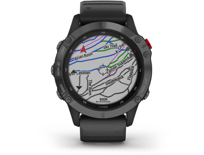 Spordikell Garmin fenix 6 Pro Solar - hall, musta rihmaga Pro Solar - hall, musta rihmaga