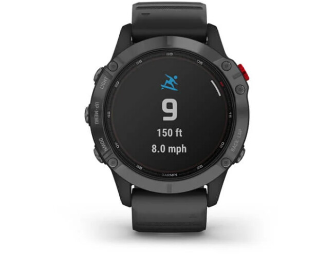Spordikell Garmin fenix 6 Pro Solar - hall, musta rihmaga Pro Solar - hall, musta rihmaga