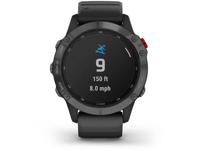 Multispordi kell Garmin fenix 6 Pro Solar - hall, musta rihmaga