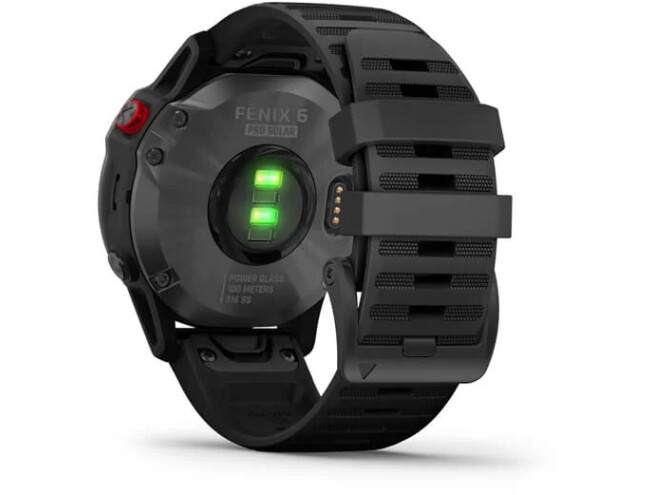 Spordikell Garmin fenix 6 Pro Solar - hall, musta rihmaga Pro Solar - hall, musta rihmaga