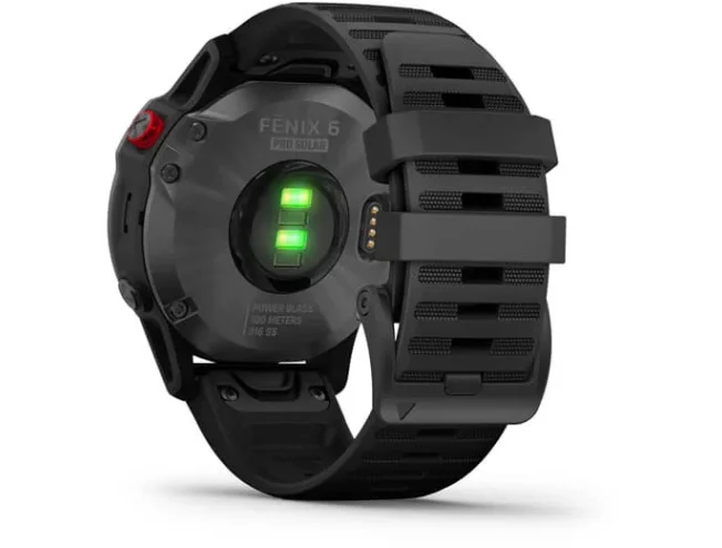Multispordi kell Garmin fenix 6 Pro Solar - hall, musta rihmaga