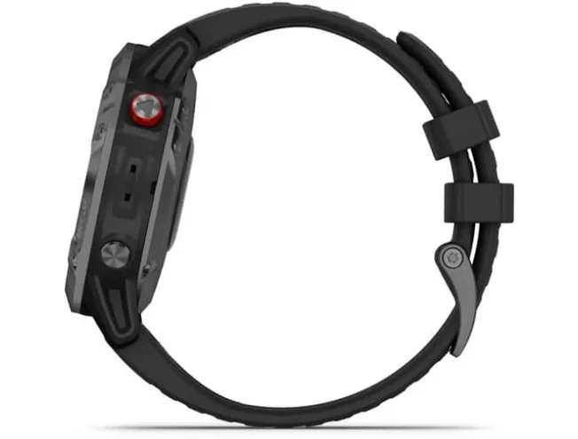 Multispordi kell Garmin fenix 6 Pro Solar - hall, musta rihmaga