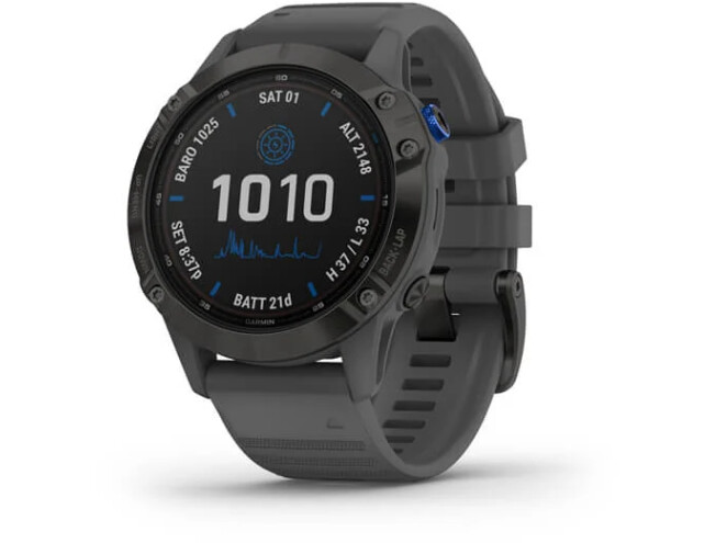 Spordikell Garmin fēnix 6 Pro Solar Pro Solar - must, halli rihmaga