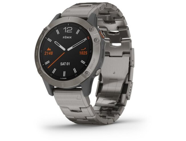 Multispordi kell Garmin fenix 6 Safiir - Ti hall, titaanium rihmaga