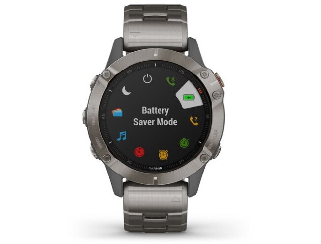 Multispordi kell Garmin fenix 6 Safiir - Ti hall, titaanium rihmaga