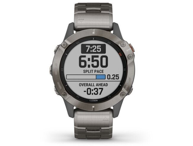 Multispordi kell Garmin fenix 6 Safiir - Ti hall, titaanium rihmaga