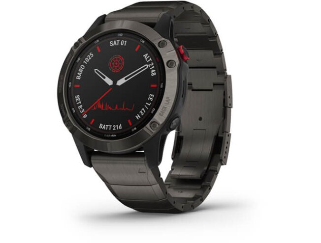 Multispordi kell Garmin fenix 6 Pro Solar - hall, Carbon Gray DLC rihmaga