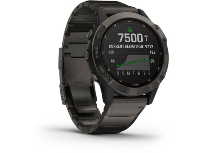 Multispordi kell Garmin fenix 6 Pro Solar - hall, Carbon Gray DLC rihmaga