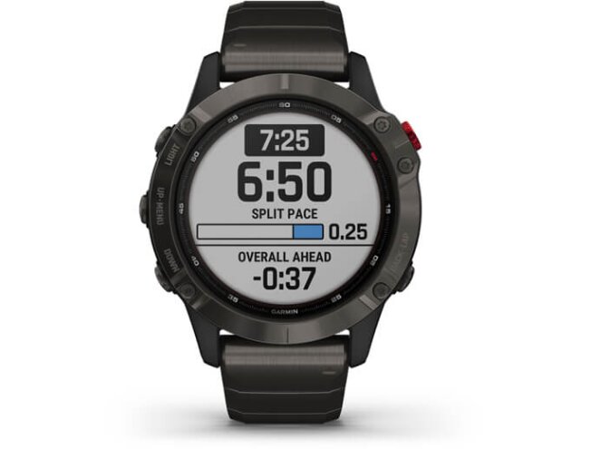 Multispordi kell Garmin fenix 6 Pro Solar - hall, Carbon Gray DLC rihmaga