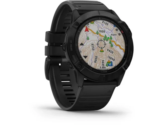 Spordikell fenix 6X PRO - must, musta rihmaga