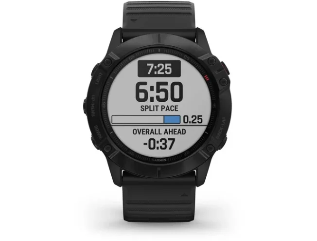 Spordikell fenix 6X PRO - must, musta rihmaga
