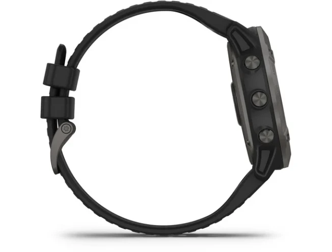 Spordikell fenix 6X Safiir - süsinik hall DLC, musta rihmaga