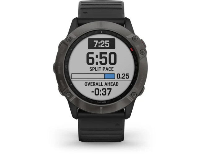 Spordikell Garmin fēnix 6X Safiir; süsinik hall DLC, musta rihmaga Safiir - süsinik hall DLC, musta rihmaga