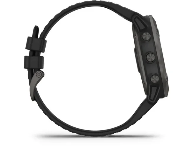 Spordikell fenix 6X Pro Solar - TI s&uuml;sinik hall, musta rihmaga