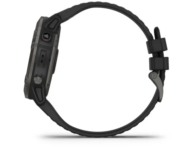 Spordikell fenix 6X Pro Solar - TI s&uuml;sinik hall, musta rihmaga