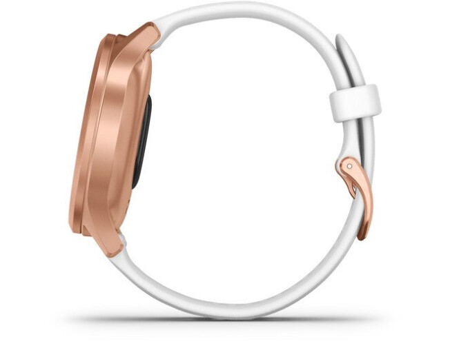 Aktiivsuskell Garmin vivomove Style, Rose Gold-White, Silicone roosa kuld/valge - silikoon