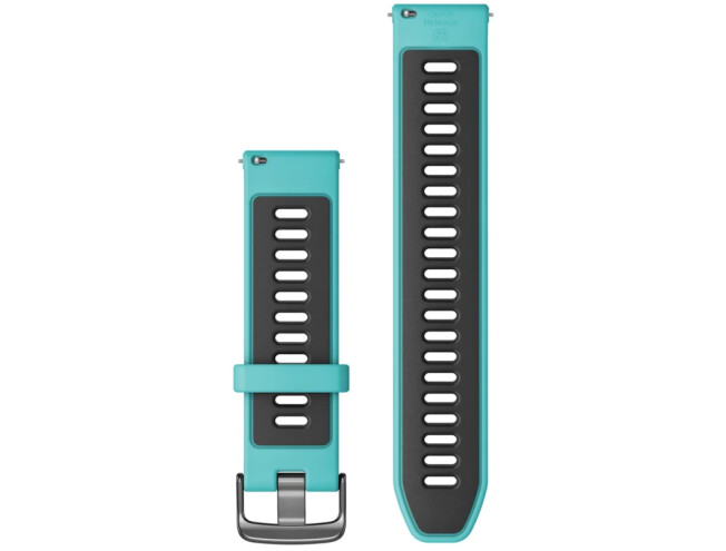 Quick Release kellarihmad (22mm) Silikoon - aqua/must 135-205 mm