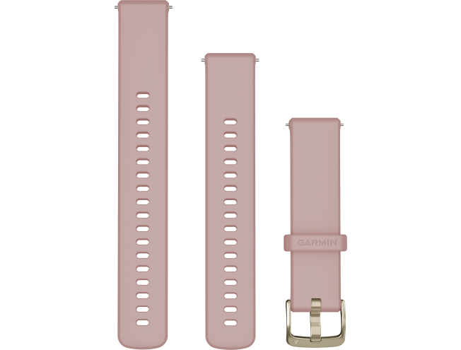 Quick Release kellarihmad (18mm) Silikoon - Dust Rose/soft gold