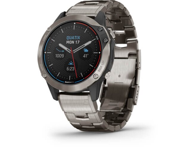 Spordikell Garmin quatix 6 Safiir, Titanium rihmaga