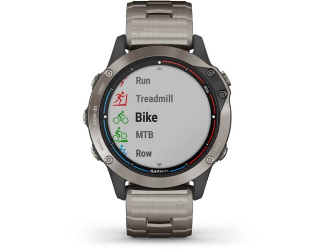 Spordikell Garmin quatix 6 Safiir, Titanium rihmaga