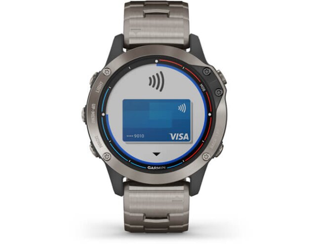Spordikell Garmin quatix 6 Safiir, Titanium rihmaga