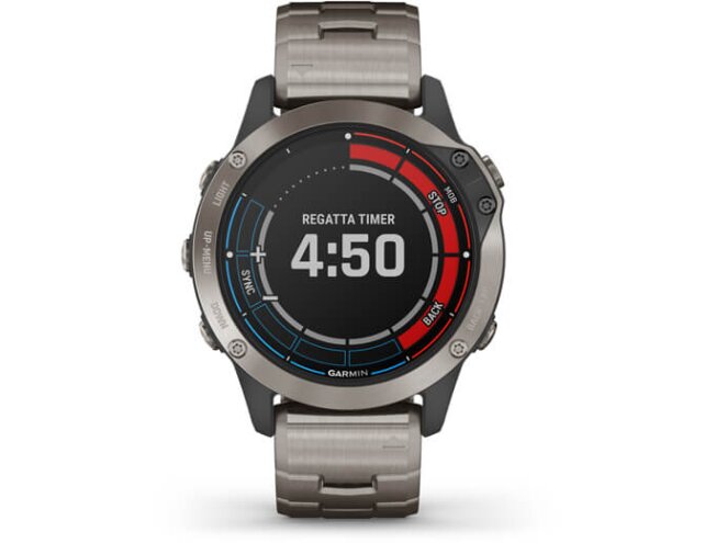 Spordikell Garmin quatix 6 Safiir, Titanium rihmaga